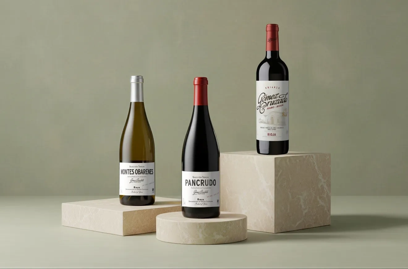 Garrafas de adega Gómez Cruzado