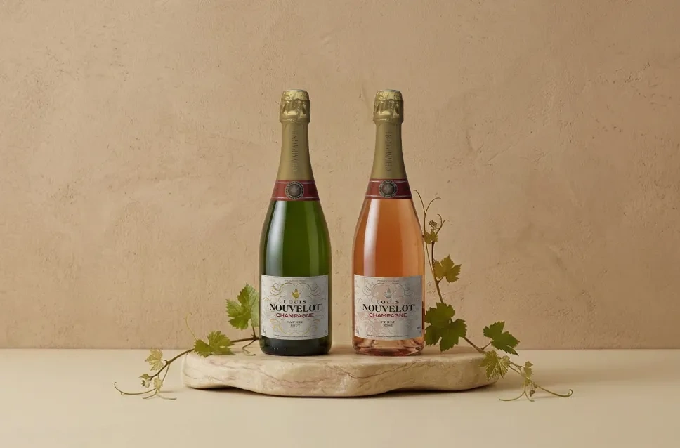 Garrafas de champanhe Louis Nouvelot