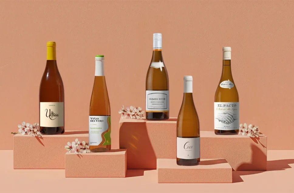 Garrafas de vinhos com desconto na primavera