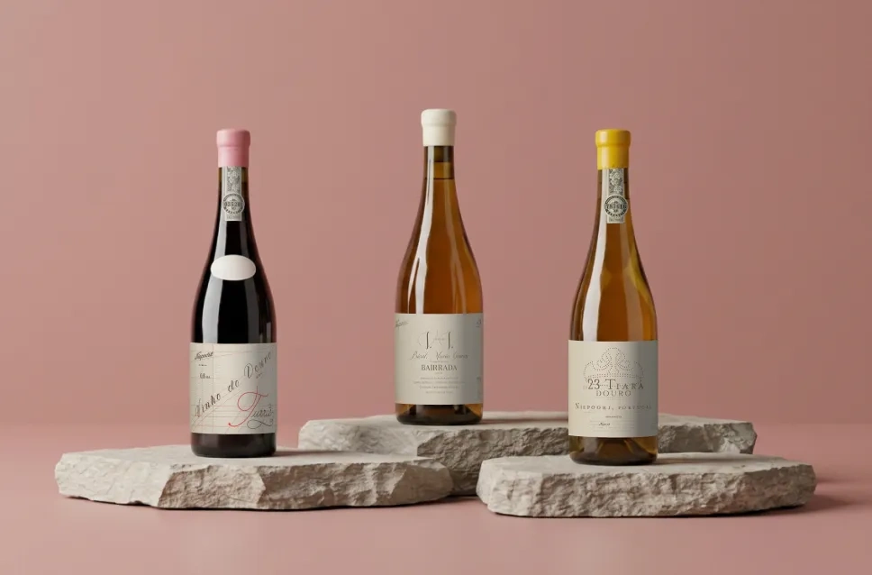 Garrafas de vinho da adega Niepoort