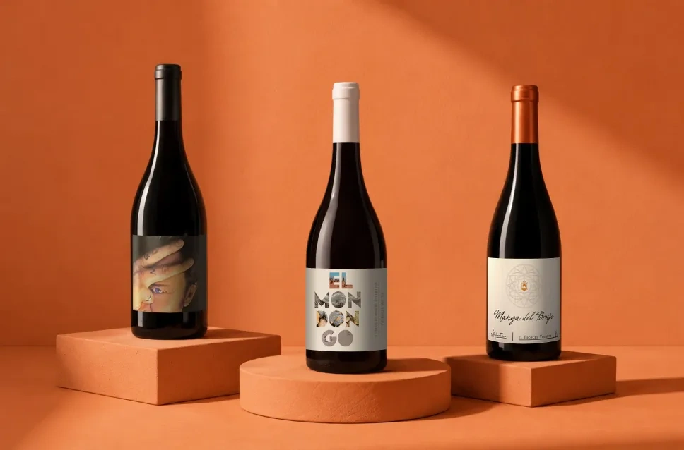 Garrafas de vinho da adega El Escocés Volante