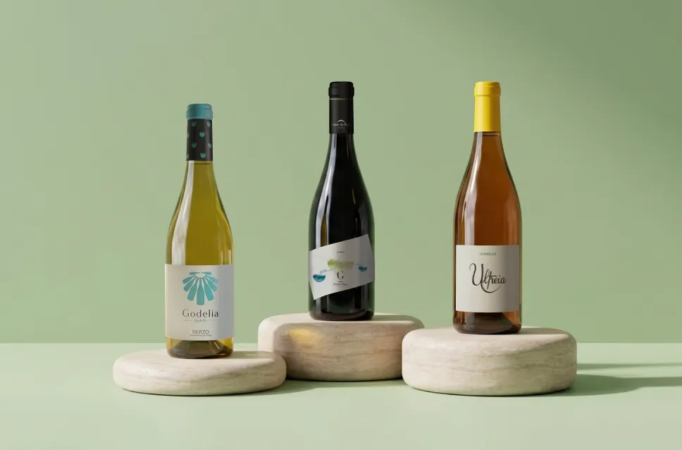 Garrafas de vinho godello com -10%