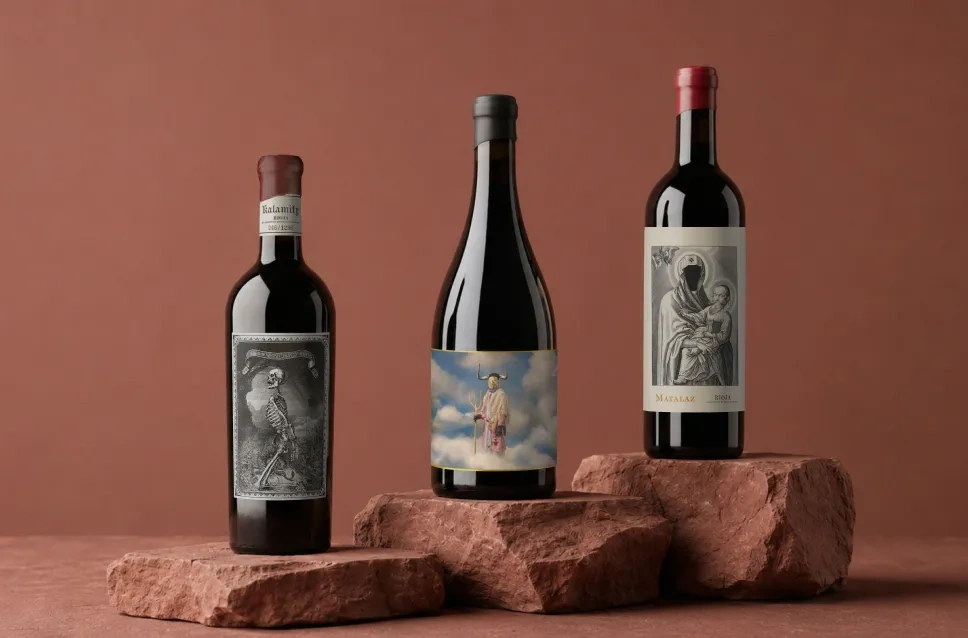 Garrafas de vinho da adega Oxer Wines