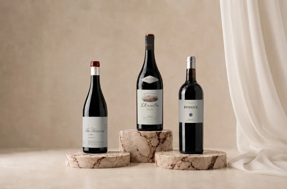 Garrafas de vinho de Espanha 2025 em primeur