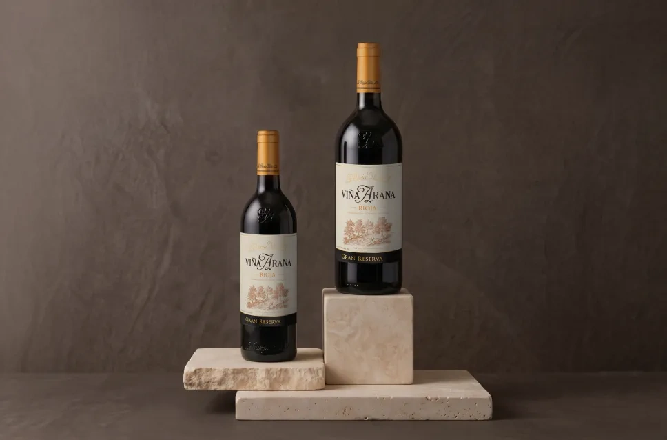 Garrafas de vinho Viña Arana Gran Reserva 2017