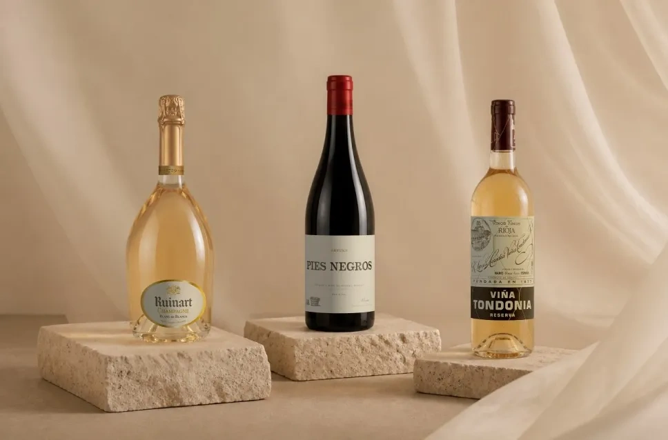 Garrafas de vinho com desconto de 10%