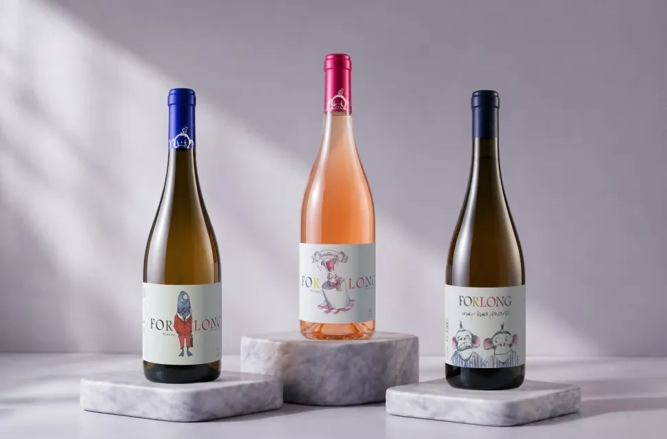 Garrafas de vinho da adega Forlong