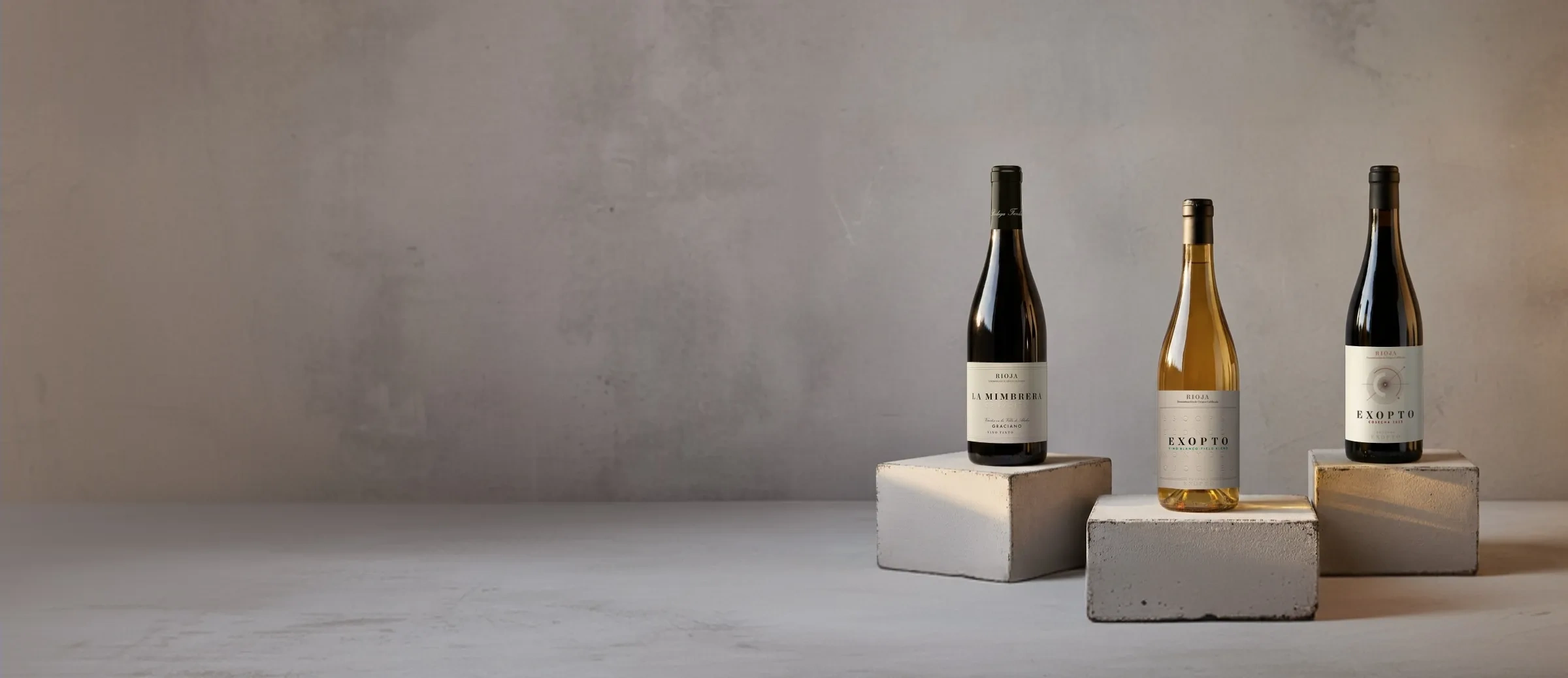 Garrafas de vinho da adega Exopto