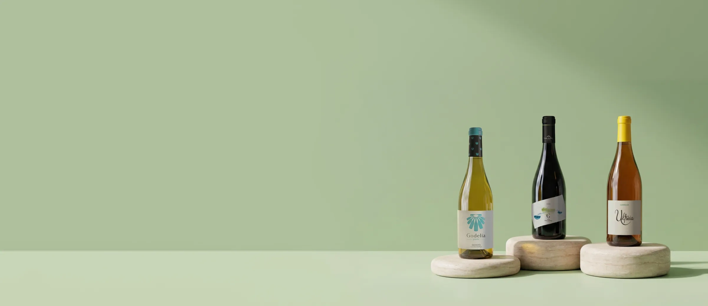 Garrafas de vinho godello com -10%