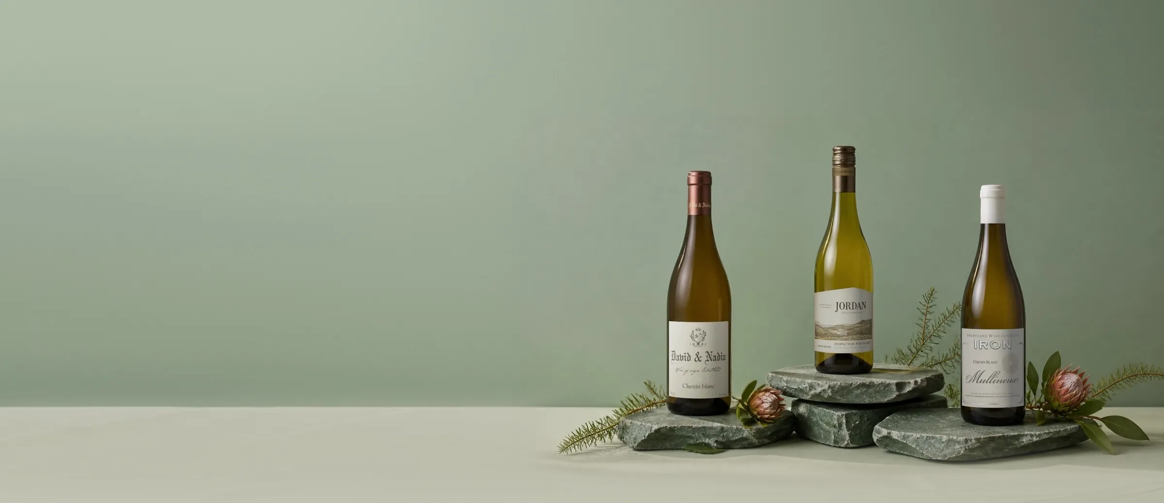 Garrafas de vinho Chenin blanc da África do Sul com 20% de desconto