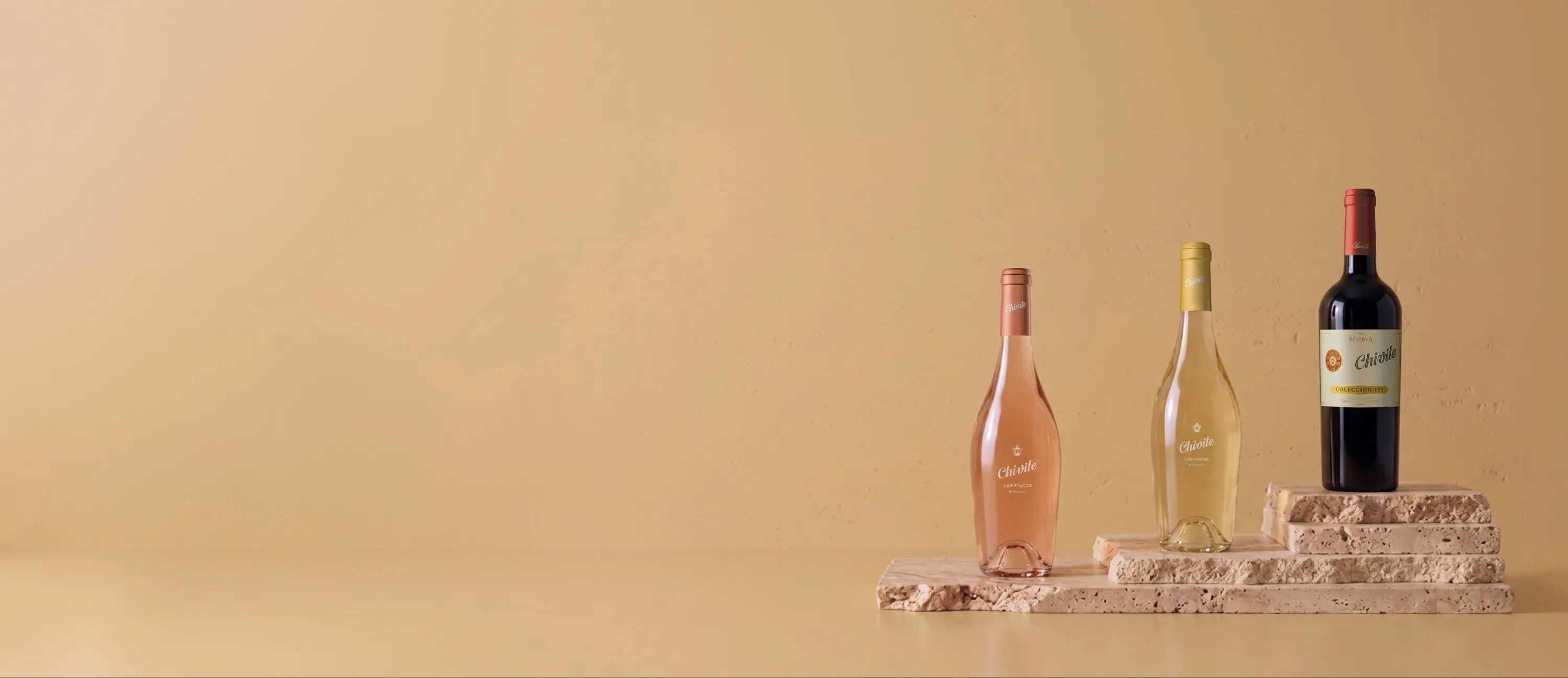 Garrafas de vinho da adega Chivite