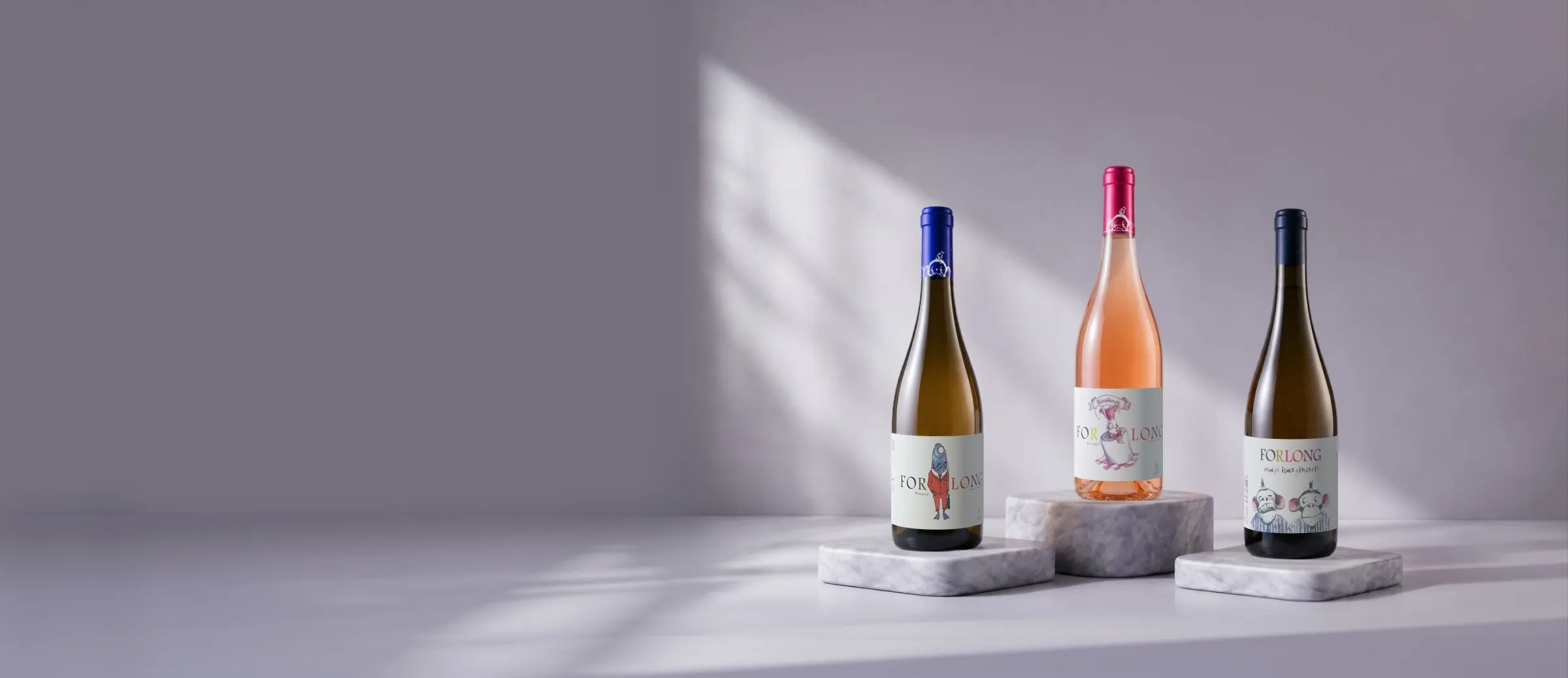Garrafas de vinho da adega Forlong