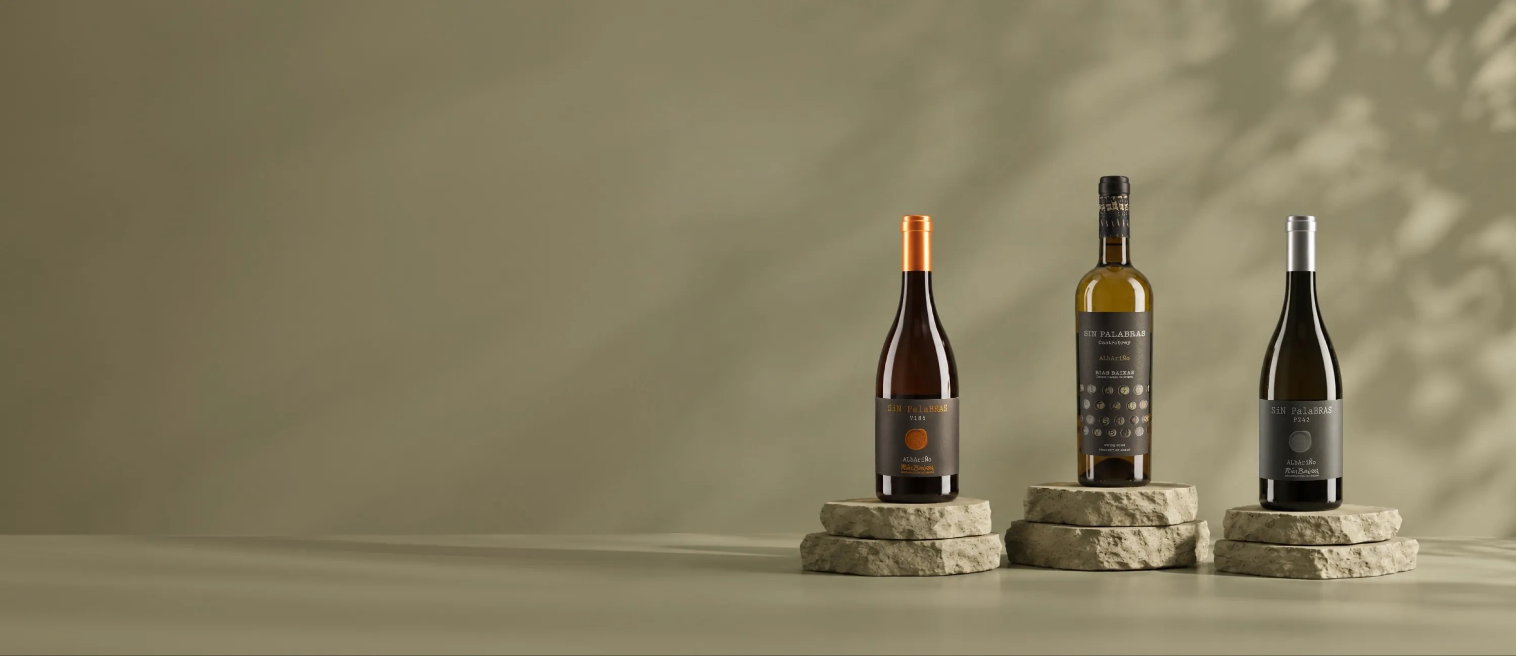 Garrafas de vinho da adega Castrobrey