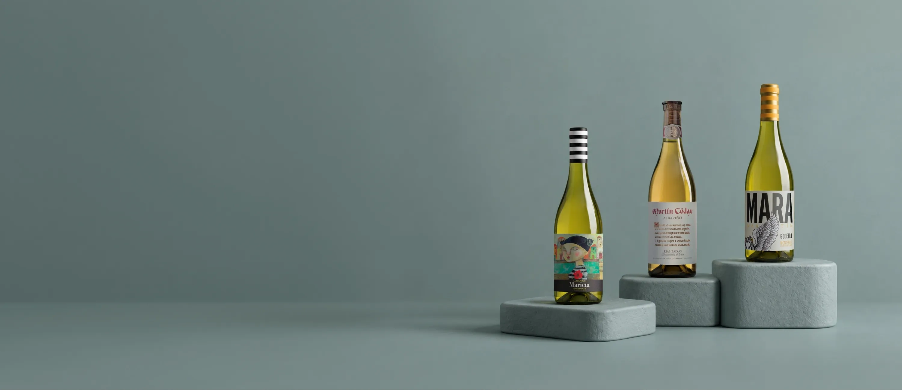 Garrafas de vinho Martín Códax
