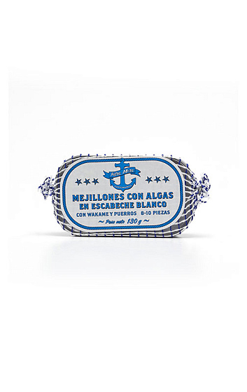 Mejillones con algas en escabeche blanco Petra Mora (130 g)