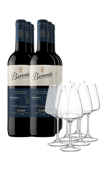 Produto: Beronia Reserva 2020 (x6) com copos (x6)