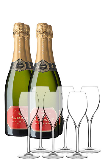 Produto: Parxet Brut Reserva 2021 (x4) com copos de cava (x6)