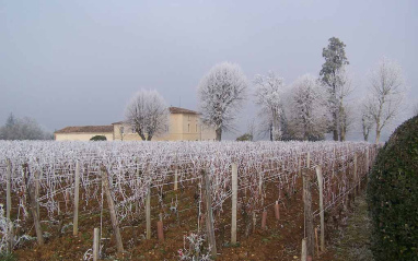 Paisaje de invierno en el château