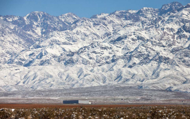 La coordillera, completamente nevada