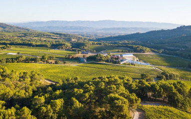 Vista cenital del châteaubodega