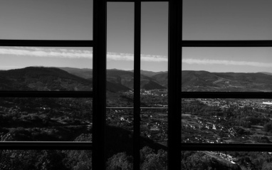 Vista del paisaje desde la bodega