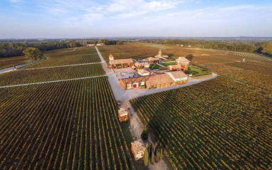 Panorámica aérea de Château Smith Haut Lafitte