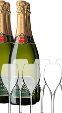 Produto: Pack Parxet Brut Nature 2022 (x4) con Copas de Cava (x6)