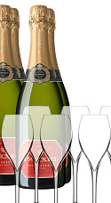 Produto: Parxet Brut Reserva 2021 (x4) com copos de cava (x6)