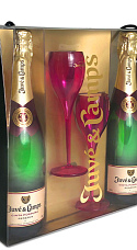 Estuche de 2 botellas de Juvé & Camps Cinta Púrpura Reserva+2 Copas
