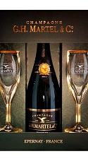 Champagne G.H. Martel Prestige con 2 Copas