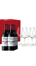 Produto: Pacote de 6 garrafas de vinho tinto Vivanco Crianza 2022 com 6 copos de cortesia