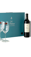 Produto: Viña Pedrosa Reserva 2021 [Wine bottles and glasses]
